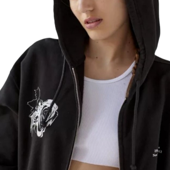 Urban Outfitters Mercer Street Flowers Zip-Up Hoodie - Picture 4 of 10